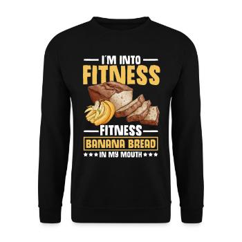 Drôle de vêtements de cuisson au pain aux bananes - Sweat-shirt Unisexe - noir - Devant - Alina (178cm) & Michal (187cm)