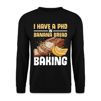 Drôle de vêtements de cuisson au pain aux bananes - Sweat-shirt Unisexe - noir - Devant - Alina (178cm) & Michal (187cm)