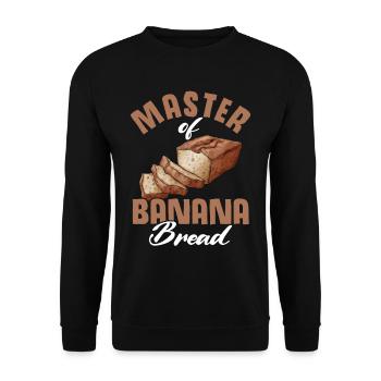 Drôle de vêtements de cuisson au pain aux bananes - Sweat-shirt Unisexe - noir - Devant - Alina (178cm) & Michal (187cm)