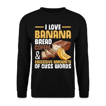 Drôle de vêtements de cuisson au pain aux bananes - Sweat-shirt Unisexe - noir - Devant - Alina (178cm) & Michal (187cm)