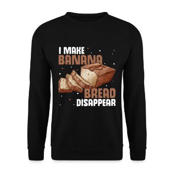 Drôle de vêtements de cuisson au pain aux bananes - Sweat-shirt Unisexe - noir - Devant - Alina (178cm) & Michal (187cm)