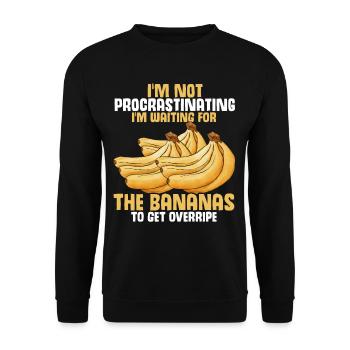 Drôle de vêtements de cuisson au pain aux bananes - Sweat-shirt Unisexe - noir - Devant - Alina (178cm) & Michal (187cm)
