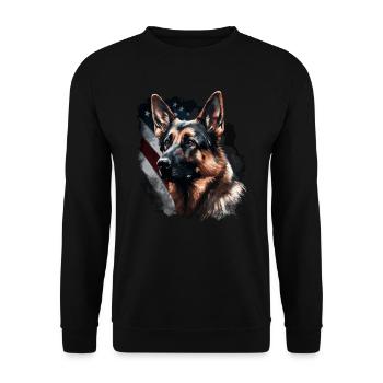 German Shepherd - German Shepherd Dog Owner - Unisex Sweatshirt - black - Front - Alina (178cm) & Michal (187cm)