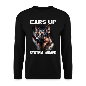 German Shepherd - German Shepherd Dog Owner - Unisex Sweatshirt - black - Front - Alina (178cm) & Michal (187cm)
