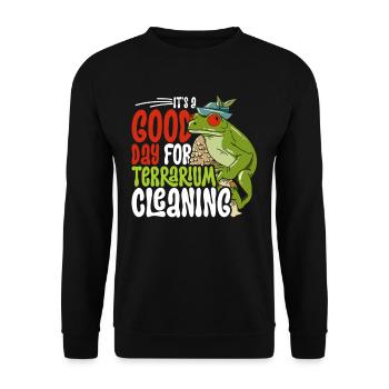 Grenouille aux yeux rouges Rainette - Sweat-shirt Unisexe - noir - Devant - Alina (178cm) & Michal (187cm)