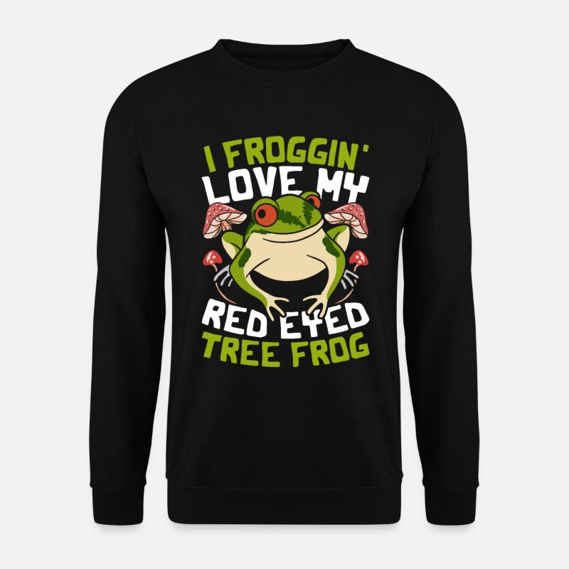 Frog Red-eyed Tree Frog - Unisex Sweatshirt - black