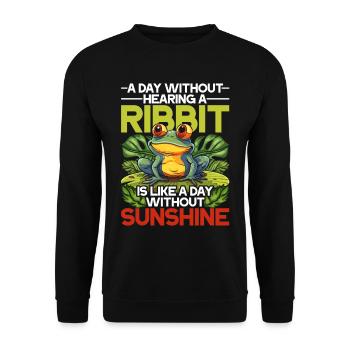 Grenouille aux yeux rouges Éleveur de rainettes - Sweat-shirt Unisexe - noir - Devant - Alina (178cm) & Michal (187cm)