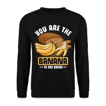 Drôle de vêtements de cuisson au pain aux bananes - Sweat-shirt Unisexe - noir - Devant - Alina (178cm) & Michal (187cm)