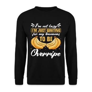 Drôle de vêtements de cuisson au pain aux bananes - Sweat-shirt Unisexe - noir - Devant - Alina (178cm) & Michal (187cm)