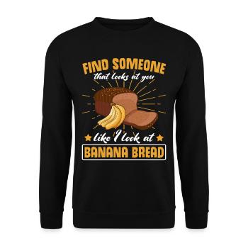 Drôle de vêtements de cuisson au pain aux bananes - Sweat-shirt Unisexe - noir - Devant - Alina (178cm) & Michal (187cm)