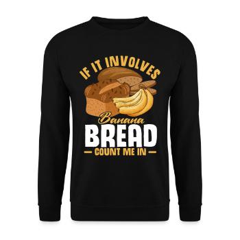 Drôle de vêtements de cuisson au pain aux bananes - Sweat-shirt Unisexe - noir - Devant - Alina (178cm) & Michal (187cm)