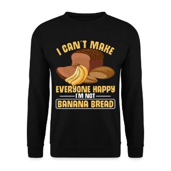 Drôle de vêtements de cuisson au pain aux bananes - Sweat-shirt Unisexe - noir - Devant - Alina (178cm) & Michal (187cm)