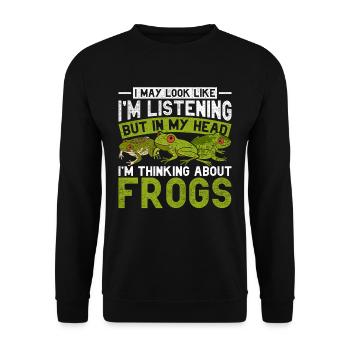 Propriétaire de grenouille Rainette aux yeux rouges Éleveur de grenouilles - Sweat-shirt Unisexe - noir - Devant - Alina (178cm) & Michal (187cm)