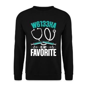 Coding Specialist W6133XA Is My Favorite - Unisex Sweatshirt - black - Front - Alina (178cm) & Michal (187cm)
