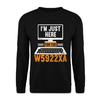 Coding Specialist I'm Just Here For The W5922XA - Unisex Sweatshirt - black - Front - Alina (178cm) & Michal (187cm)