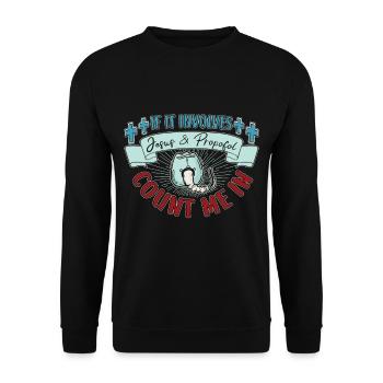 Jésus et Propofol comptent sur moi infirmière - Sweat-shirt Unisexe - noir - Devant - Alina (178cm) & Michal (187cm)