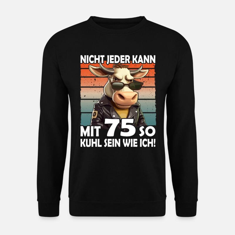 Nicht jeder kann mit 75 Jahren | 75. Geburtstag - Unisex Pullover - Schwarz
