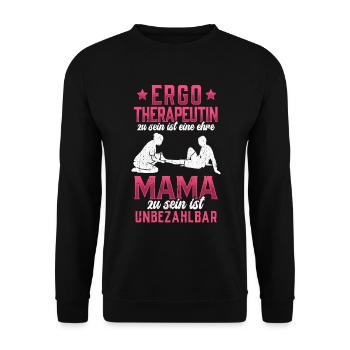 Ergotherapeutin ist eine Ehre Ergotherapie - Unisex Pullover - Schwarz - Vorne - Alina (178cm) & Michal (187cm)
