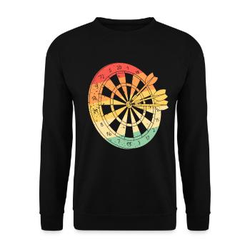 Darts Darts Darts Club - Unisex Sweatshirt - black - Front - Alina (178cm) & Michal (187cm)