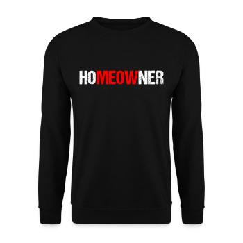 Hausbesitzer Homeowner - Unisex Pullover - Schwarz - Vorne - Alina (178cm) & Michal (187cm)