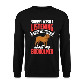 Thinking of my Broholmer Great Dane - Unisex Sweatshirt - black - Front - Alina (178cm) & Michal (187cm)