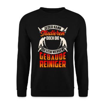 Gebäudereiniger werden die Besten Fensterputzer - Unisex Pullover - Schwarz - Vorne - Alina (178cm) & Michal (187cm)