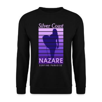 Nazare Surfer Girl Portugal Côte d’Argent - Sweat-shirt Unisexe - noir - Devant - Alina (178cm) & Michal (187cm)