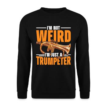 Trumpet player trumpeter - Unisex Sweatshirt - black - Front - Alina (178cm) & Michal (187cm)