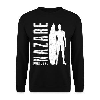 Nazare Surfer Planche de surf Portugal - Sweat-shirt Unisexe - noir - Devant - Alina (178cm) & Michal (187cm)