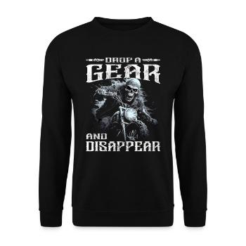Dictons de motocyclistes | Moto & Motard - Sweat-shirt Unisexe - noir - Devant - Alina (178cm) & Michal (187cm)