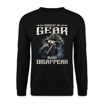 Dictons de motocyclistes | Moto & Motard - Sweat-shirt Unisexe - noir - Devant - Alina (178cm) & Michal (187cm)
