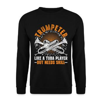 Trompettiste Trompettiste - Sweat-shirt Unisexe - noir - Devant - Alina (178cm) & Michal (187cm)