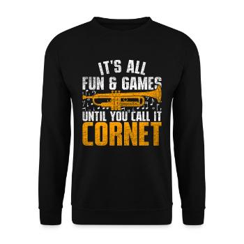 Trumpet Trumpet Player - Unisex Sweatshirt - black - Front - Alina (178cm) & Michal (187cm)