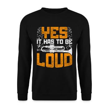 Trompettiste Oui Il faut que ce soit fort - Sweat-shirt Unisexe - noir - Devant - Alina (178cm) & Michal (187cm)
