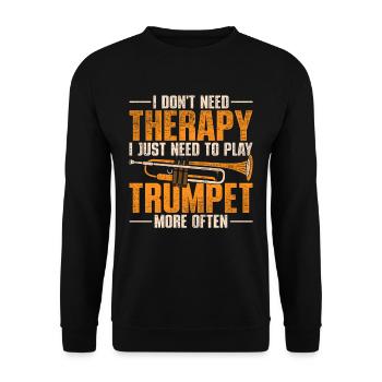 Trompettiste trompettiste - Sweat-shirt Unisexe - noir - Devant - Alina (178cm) & Michal (187cm)