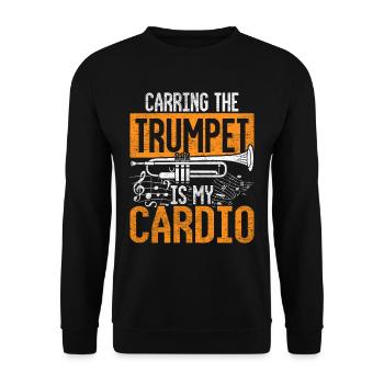 Trumpet Trumpet Player - Unisex Sweatshirt - black - Front - Alina (178cm) & Michal (187cm)