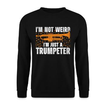 Trompettiste trompettiste - Sweat-shirt Unisexe - noir - Devant - Alina (178cm) & Michal (187cm)