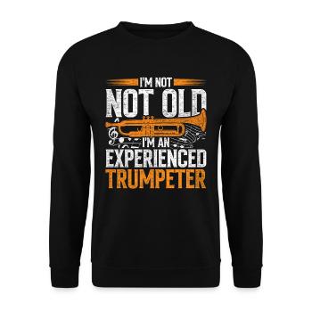 Trumpeter trumpet player trumpet - Unisex Sweatshirt - black - Front - Alina (178cm) & Michal (187cm)