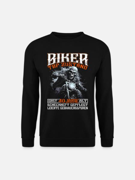 Motorradfahrer & Biker 40. Geburtstag - Unisex Pullover - Schwarz