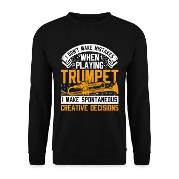Trompetenspieler Trompeter - Unisex Pullover - Schwarz - Vorne - Alina (178cm) & Michal (187cm)