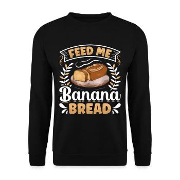Drôle de vêtements de cuisson au pain aux bananes - Sweat-shirt Unisexe - noir - Devant - Alina (178cm) & Michal (187cm)