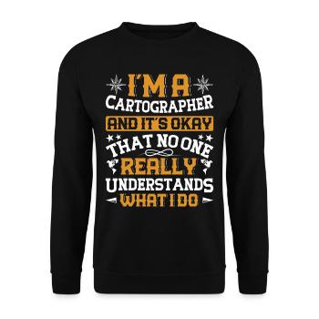 Cartographes - Sweat-shirt Unisexe - noir - Devant - Alina (178cm) & Michal (187cm)
