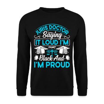 Doctorat Grand Diplôme - Sweat-shirt Unisexe - noir - Devant - Alina (178cm) & Michal (187cm)