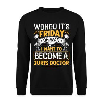 Doctorat Grand Diplôme - Sweat-shirt Unisexe - noir - Devant - Alina (178cm) & Michal (187cm)
