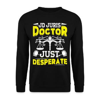 Doctorate Degree great - Unisex Pullover - Schwarz - Vorne - Alina (178cm) & Michal (187cm)