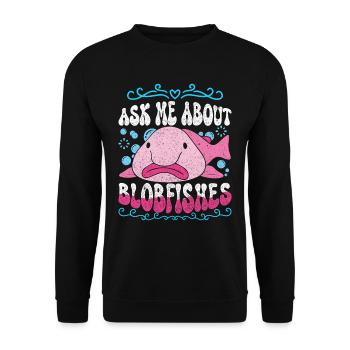 Blobfisch Posez-moi des questions sur les blobfishes - Sweat-shirt Unisexe - noir - Devant - Alina (178cm) & Michal (187cm)