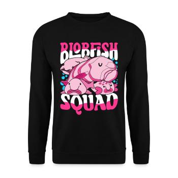 Escouade Blobfisch Blobfish - Sweat-shirt Unisexe - noir - Devant - Alina (178cm) & Michal (187cm)