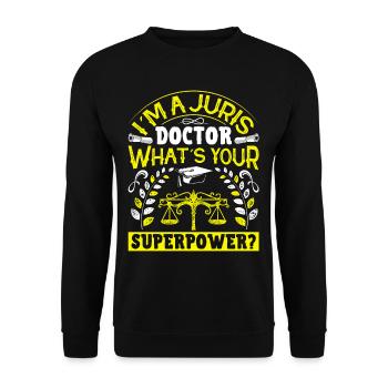 Doctorat Grand Diplôme - Sweat-shirt Unisexe - noir - Devant - Alina (178cm) & Michal (187cm)