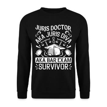 Doctorat Grand Diplôme - Sweat-shirt Unisexe - noir - Devant - Alina (178cm) & Michal (187cm)