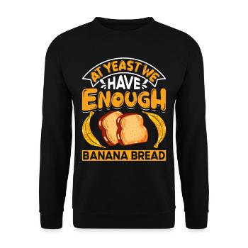 Drôle de vêtements de cuisson au pain aux bananes - Sweat-shirt Unisexe - noir - Devant - Alina (178cm) & Michal (187cm)